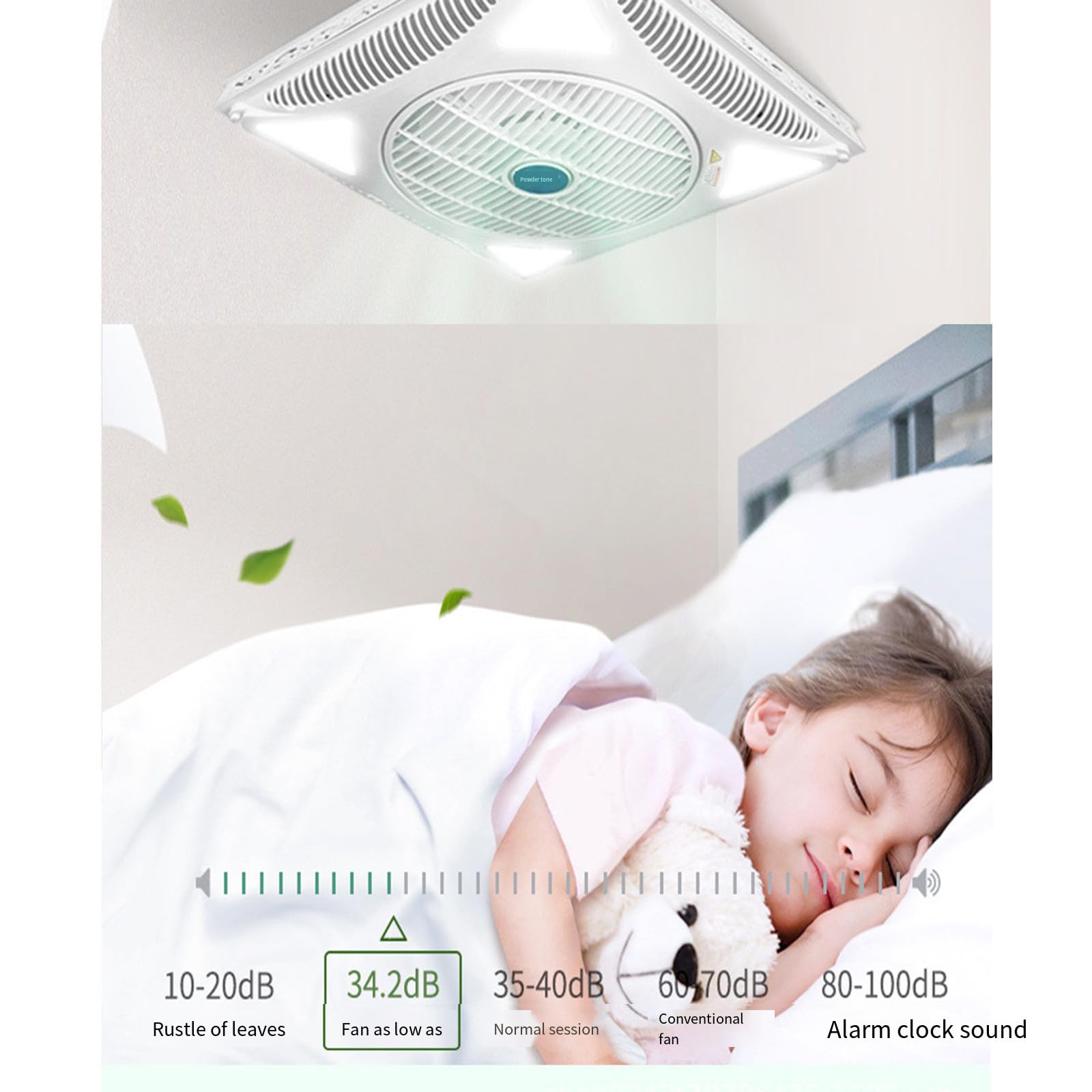 60 * 60CM wentylator sufitowy wentylator sufitowy z oświetleniem LED wbudowany sufitowy wentylator elektryczny pilot cichy,Concealedinstallation