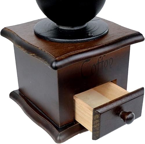 Miniatura 8 de Molinillo manual de grano de café, molinillo de mano de madera antigua, molinillo de café, mejor para café por goteo, expreso, prensa francesa,