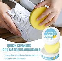 Vista 2 de Shoes Multifunctional Cleaning Cream, White Shoe Cleaner, with Sponge Eraser White Shoe Cleaning Cream, 200g Cleansing Cream for Shoes (1pcs)