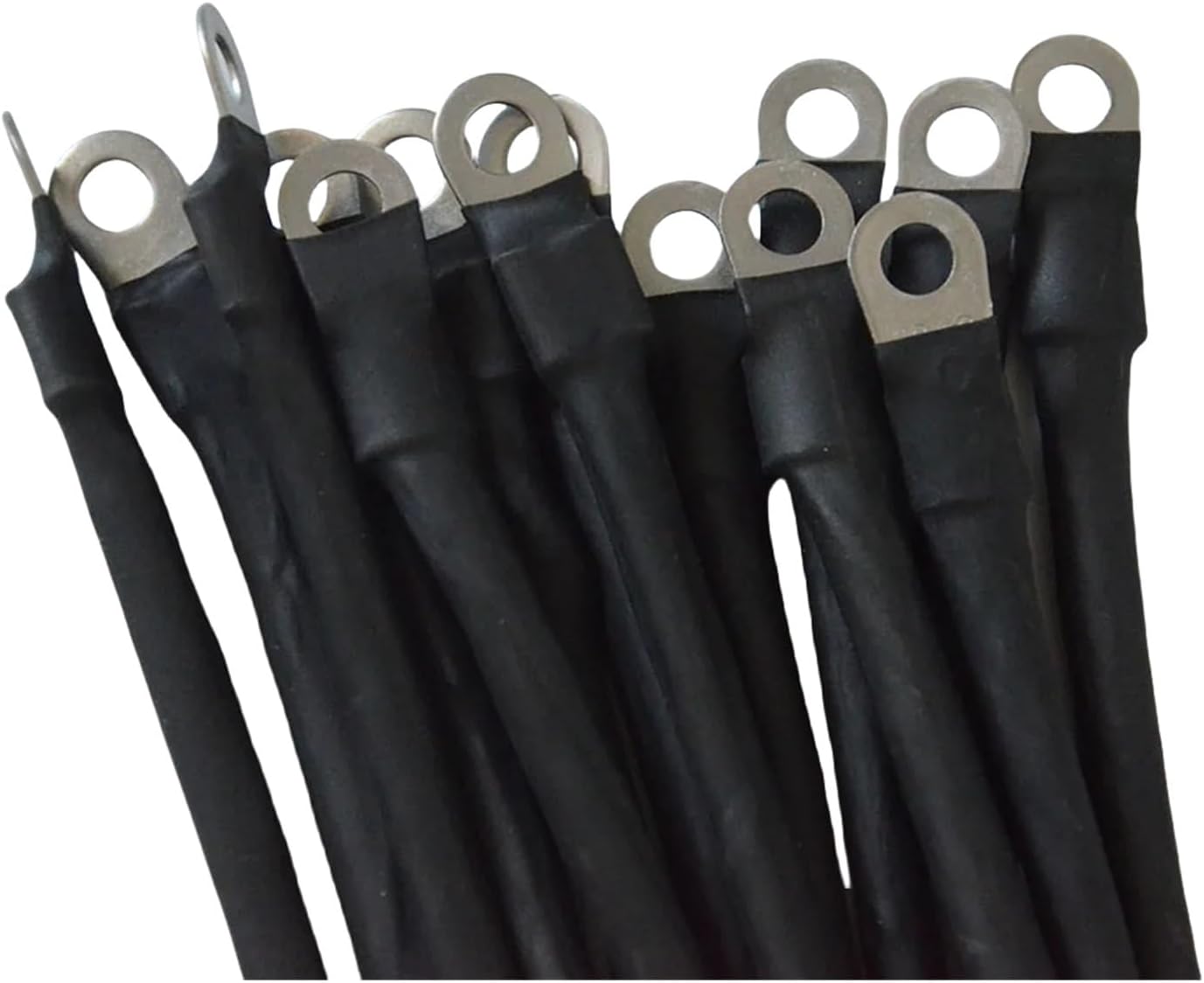 grounding Wire Pure Copper Bridge grounding Wire, Stainless Steel Terminal, Flat Wire Flexible Connection, Distribution Box Door Jumper(OT 16²(1),200MM_Aperture 8)