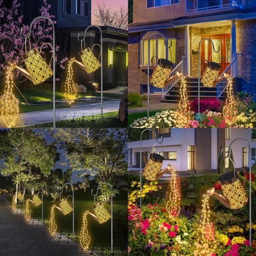 Gießkanne mit Lichterkette von Helesin – Solarlampen für den Garten