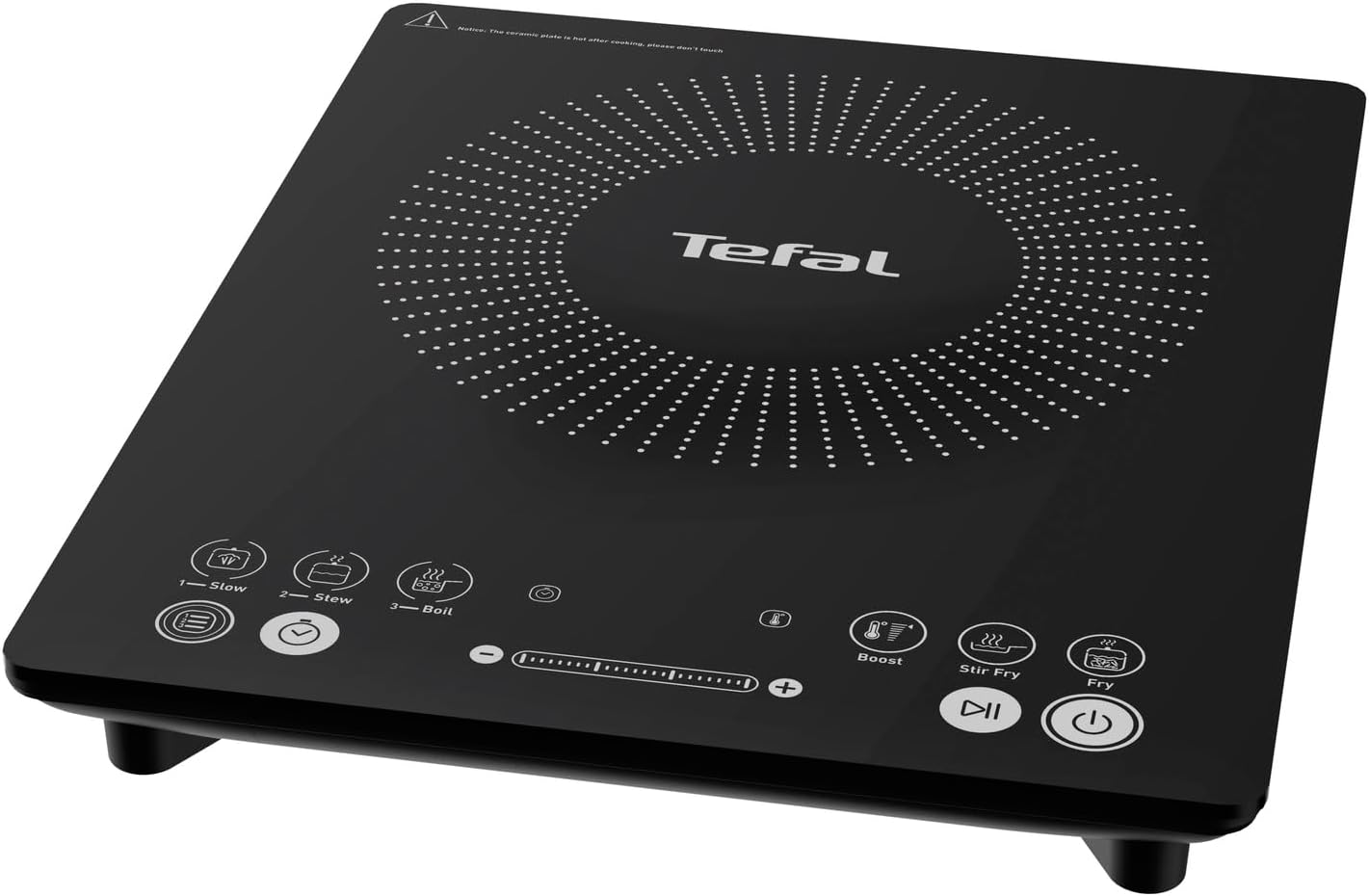 Tefal IH210840 Everday Slim Induction Hob, Black, 10-26 centimeters