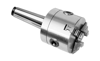 HHIP 3900-4706 MT2 Shank 3" 3-Jaw Lathe Chuck with Threaded Drawbar End, 3/8-16 Thread