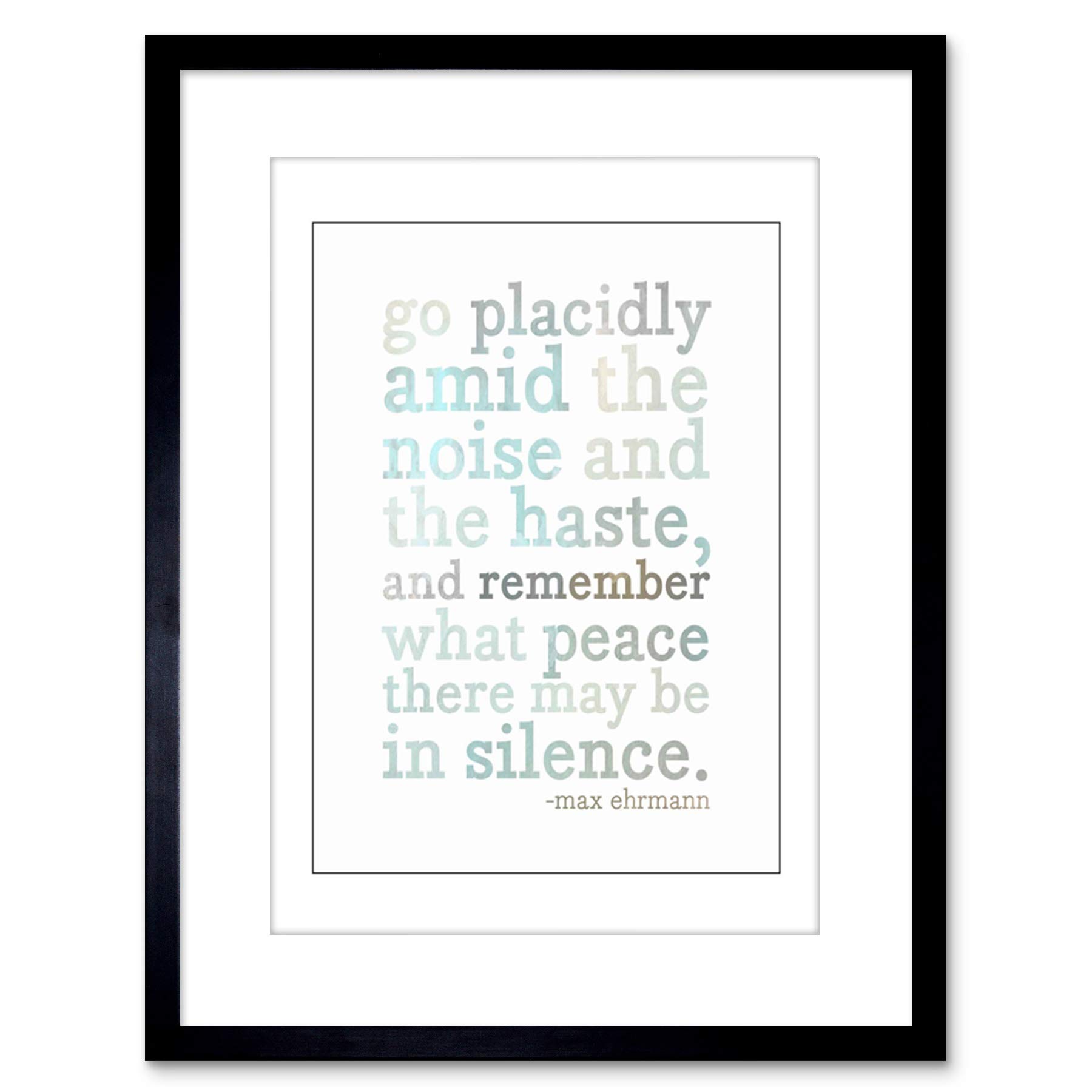 Wee Blue Coo QUOTE DESIDERATA POEM EHRMANN FRAMED PRINT F97X3520