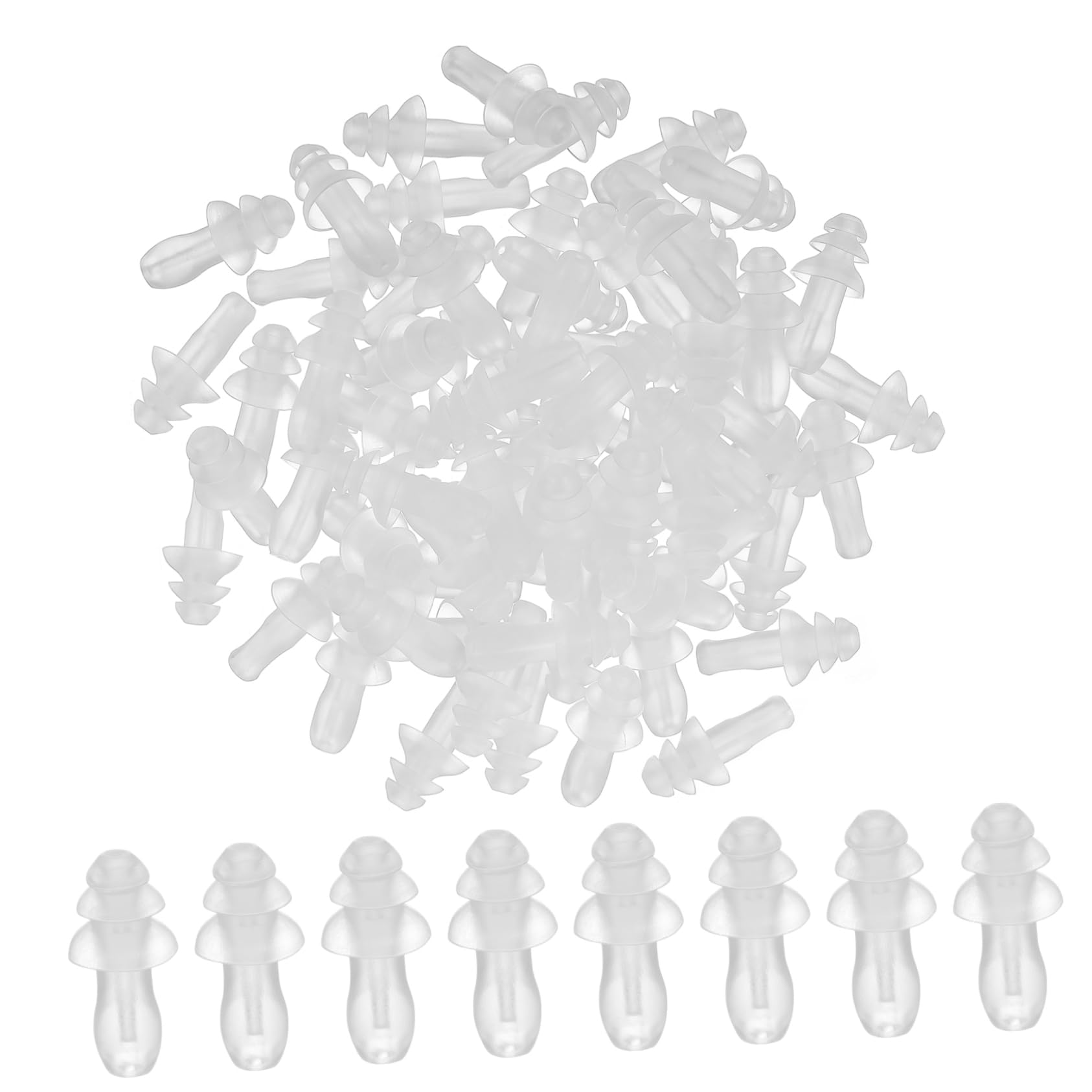 Tapones de Silicona Oídos 40 Piezas Blancos Impermeables | Reducción de Ruido, Ideales para Dormir, Formato Compacto y Cómodo para Uso Diario