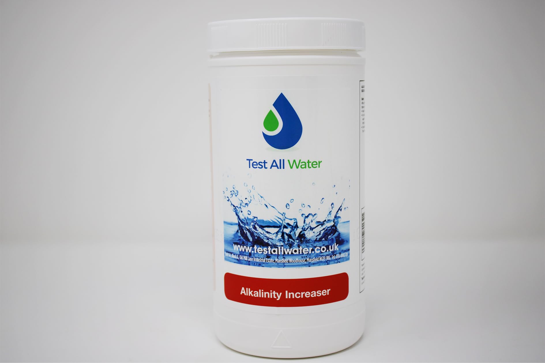 Testallwater - Hot Tub & Spa Alkalinity Increaser | Sodium Bicarbonate Formula | Prevents pH Fluctuations | Enhances Water Clarity | 1KG Pack, Multicoloured
