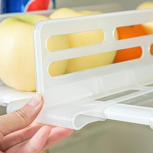 Miniatura 8 de ARTIBETTER 3 separadores ajustables para puerta lateral de refrigerador, organizadores de plástico para alimentos, bebidas y condimentos, paneles de