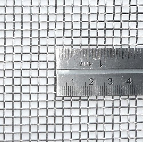 Woven Wire Mesh, 6 mesh (Stainless Steel 304L) – 3.3mm Aperture – by Inoxia Cut Size: 15cmx15cm
