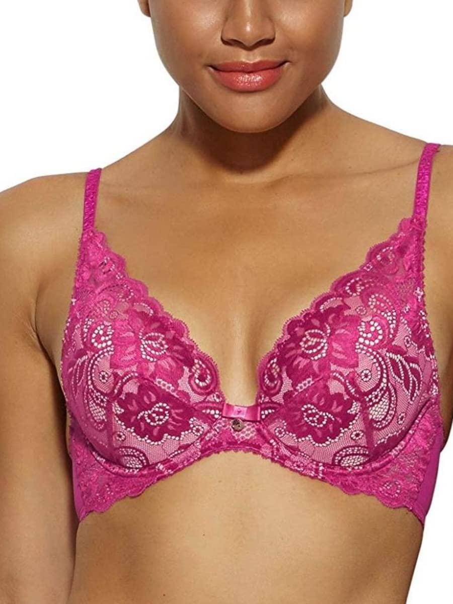 Gossard Fuchsia Pink Lace Underwire High Apex Spout Bra