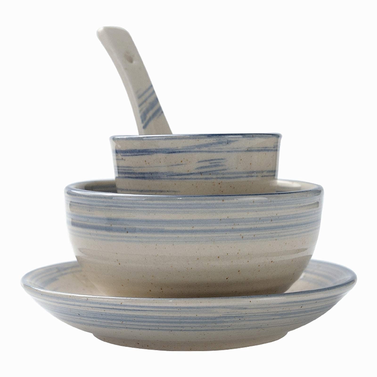 Porzellan-Geschirr-Set, Retro-chinesischer Stil, Steinzeug, Hotel, Restaurant, Keramik-Geschirr-Set, Tisch für Personen, Einzelteller, Teller, Schüssel, Porzellan, vierteiliges Set, Geschirr-Set