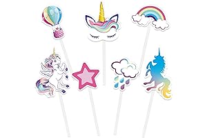 WERNNSAI Unicorn Cupcake Toppers: Enchanting Decorations for Whimsical Celebrations