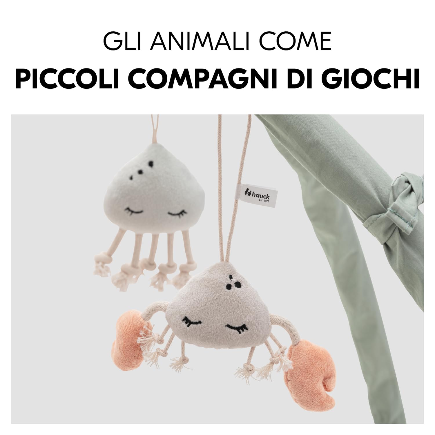 hauck Palestrina Neonato Relax N Watch - Tappeto Neonato per Gattonare con Arco Giochi e Animaletti, Specchio e Effetti Increspati - Pieghevole e Morbido - Animali Acquatici