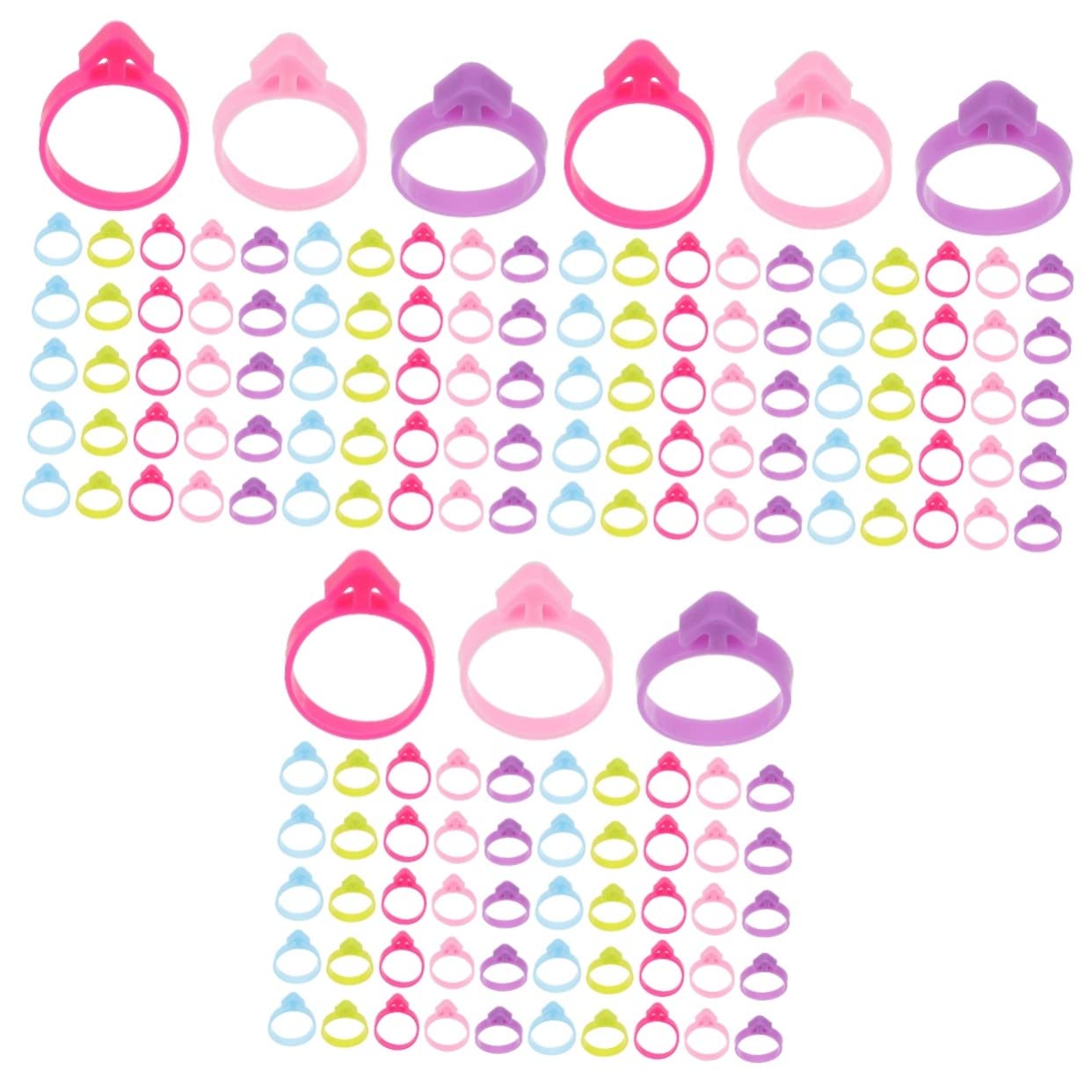 ULTECHNOVO 300 Pcs Piping Bag Fixing Ring Kitchen Gadget Party Stuff Plastic Bag Ties Pastry Bag Accessories Cake Decorating Supplies Bag Clips Icing Bag Ties Reusable Clips for Bags Frosted