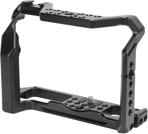 Jaula para cámara, 5.9 x 2.3 x 4.3 pulgadas, aleación de aluminio, jaula protectora de video, multifunción para cámara DSLR, con soporte de zapata