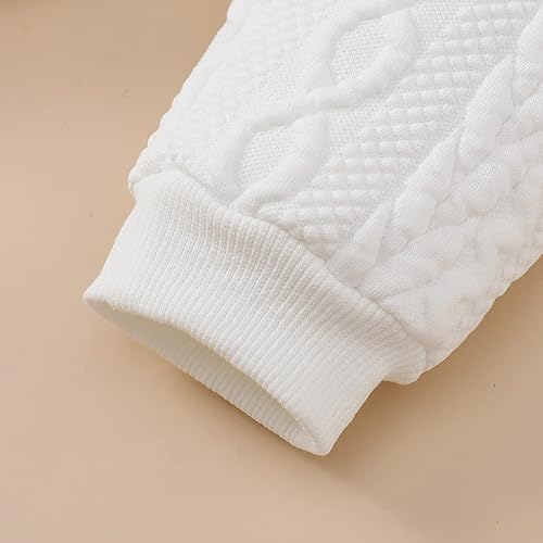 Vista 5 de Conjunto de ropa de bebé para niñas, mameluco de manga larga con capucha y pantalones