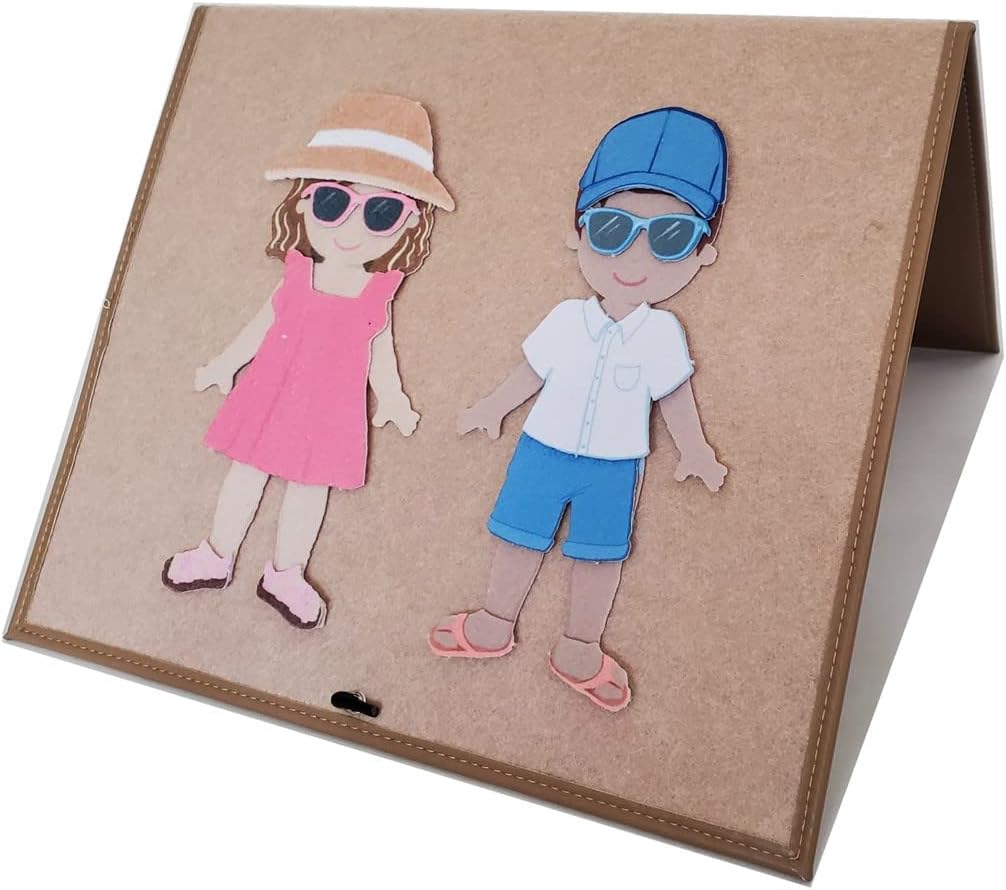 My Felt Story Felt Board | 13 x 22 Beige Freestanding Foldable Flannel Board | Story Telling Learning Play | Use for MFS-FB-RGL-03 Beige Felt Board
