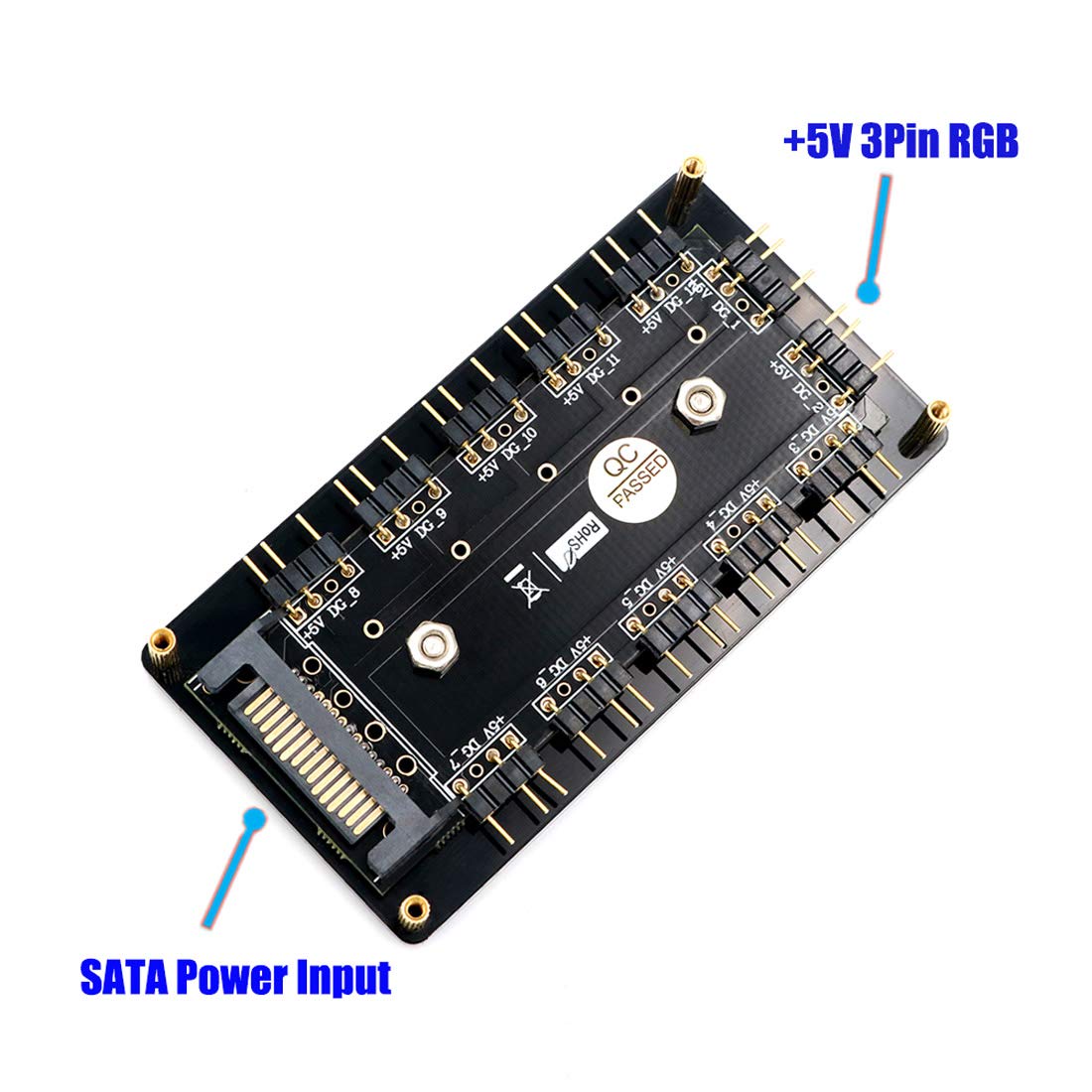 Convertisseur RGB 12V Vers 5V ARGB EZDIY-FAB | Hub Avec 50 Modes De Couleur | Compatible Cartes Mères 12V