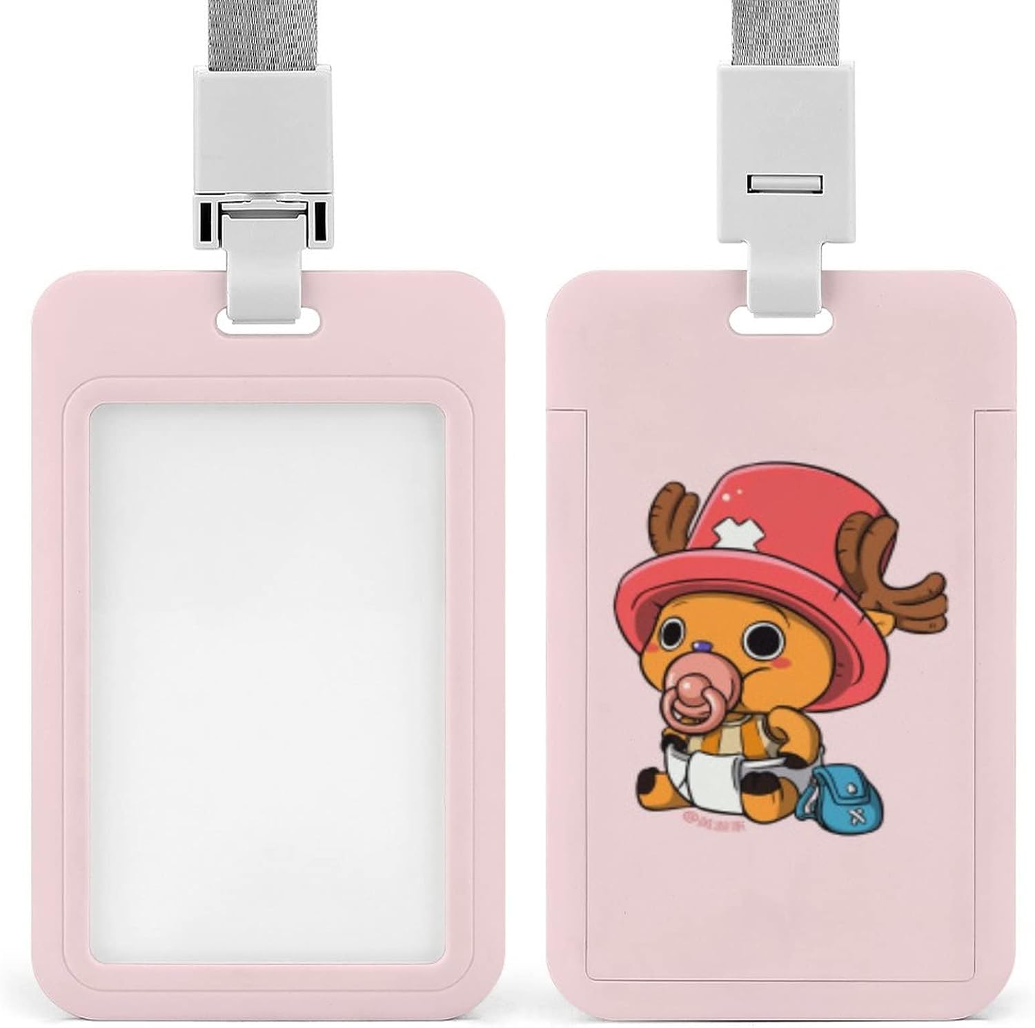 ワンピース Idカードホルダー Idカードケース ネームホルダー Icカードホルダー 両面カードケース クレジットカード 社員証 名刺 定期入れ 通勤 通学 パスケース 縦型