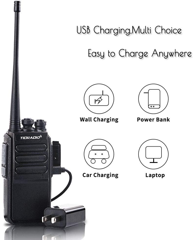 TOP оƒƒERS TIDRADIO TD-777 Two Way Radios Walkie Talkies Long Range UHF 2Way Radios with Earpiece 10 Pack