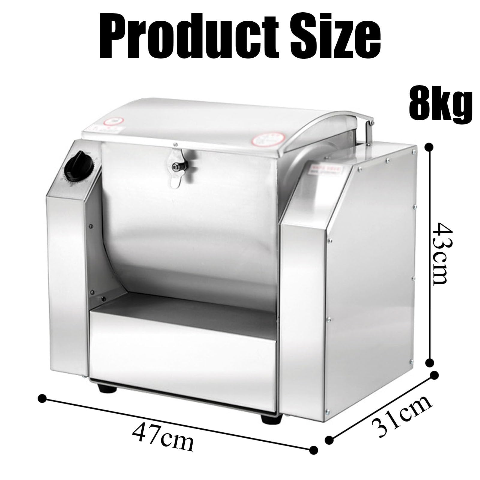 Ugniatacz do pizzy ze stali nierdzewnej, do szkół, piekarni, restauracji, pizzerii, 3 kg (8 kg)