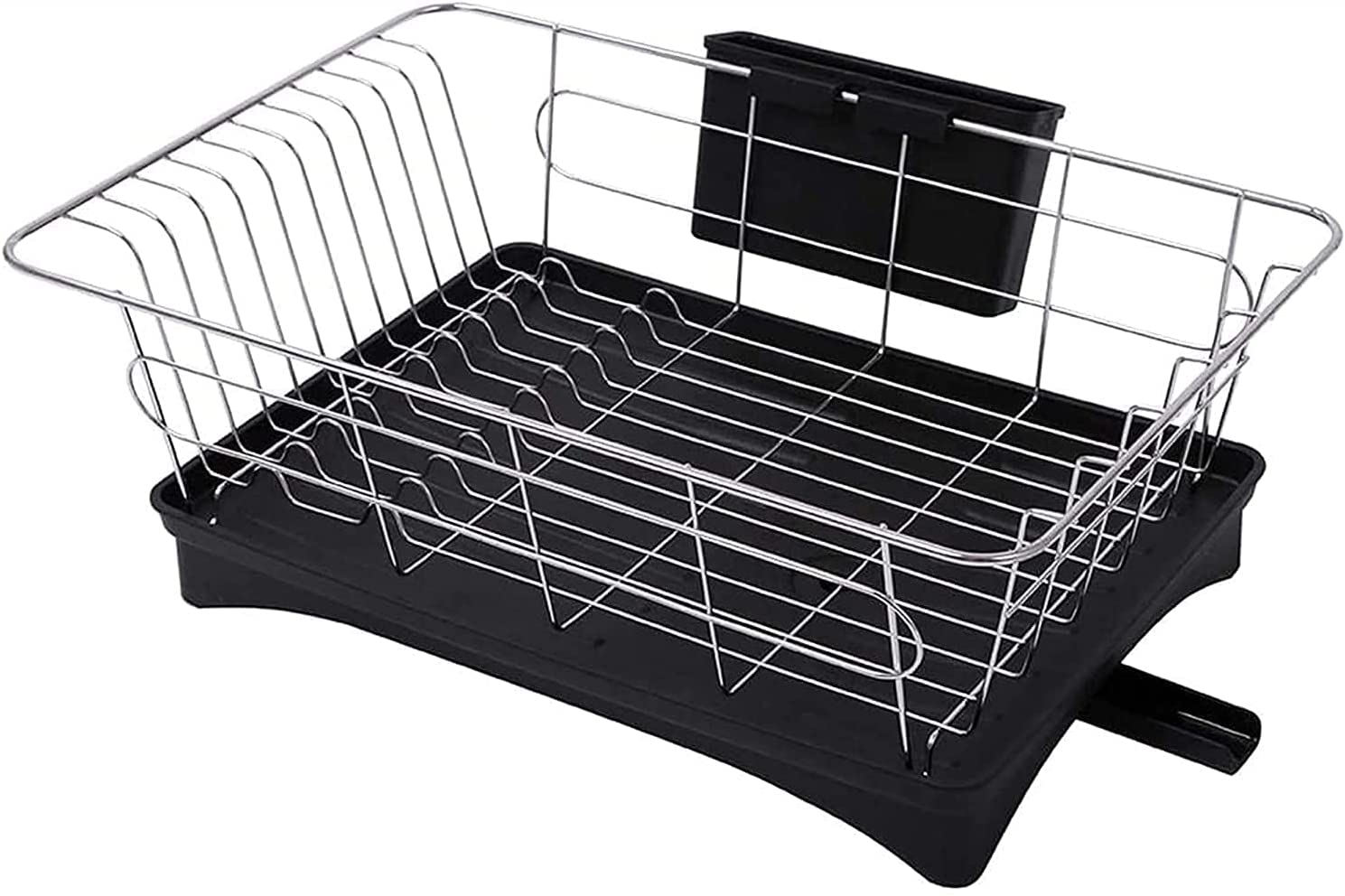 Escurreplatos Estante De Drenaje para Cocina, para Platos, Cuenco, Organizador Secado, Soporte, Escurridor Acero Inoxidable Organizador De Platos(Black)