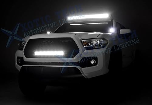 Miniatura 7 de Xotic Tech - Barra de luz LED con logotipo con kit de cableado, interruptor de encendido y apagado de repuesto compatible con Toyota Toyota FJ