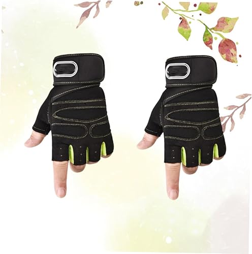 Miniatura 7 de YARNOW 2 pares de guantes sin dedos, guantes de medio dedo, guantes de entrenamiento, guantes de entrenamiento para hombres, guantes para gimnasio,