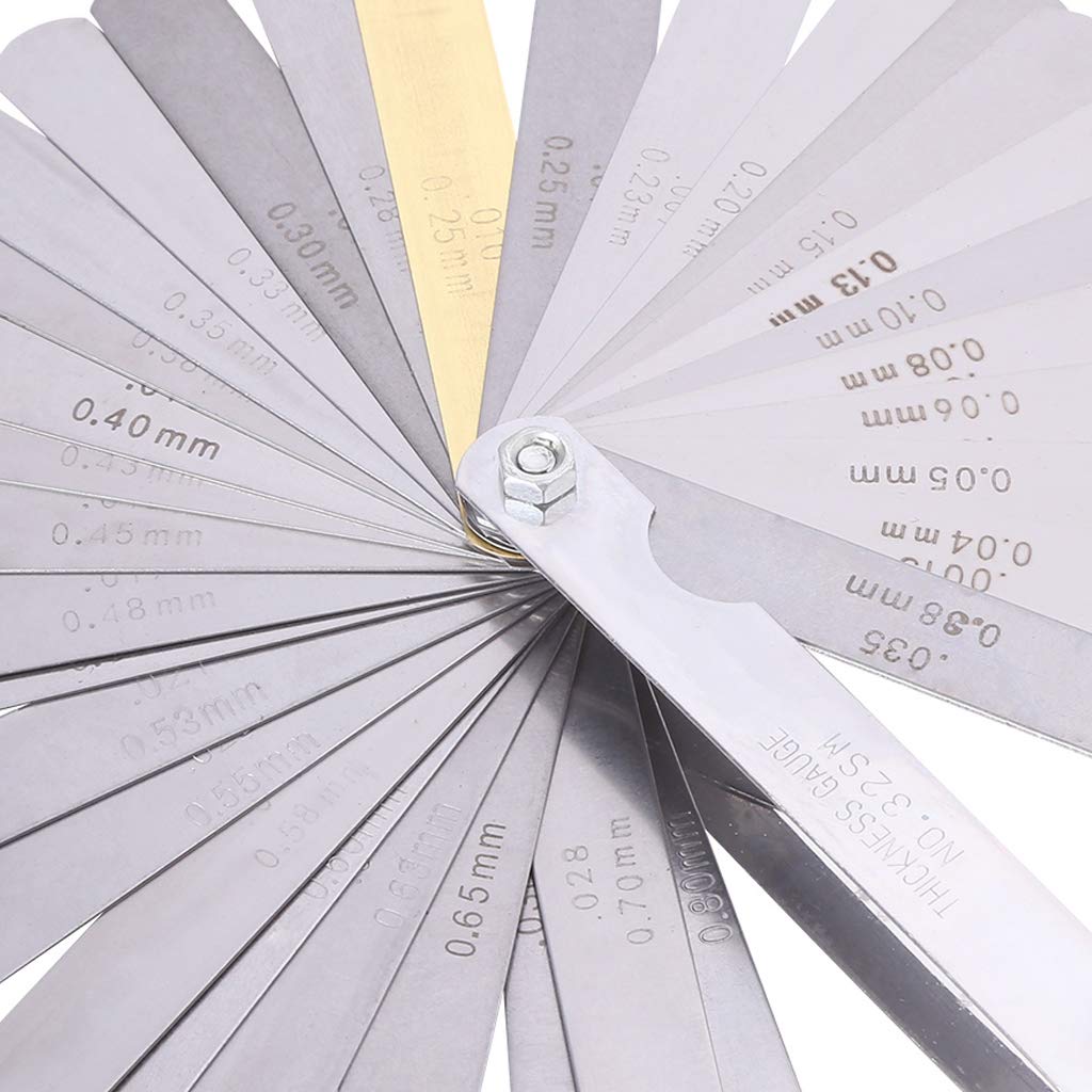 Feeler Gauge?32 Blades Stainless Steel Feeler Gauge Dual Marked Metric