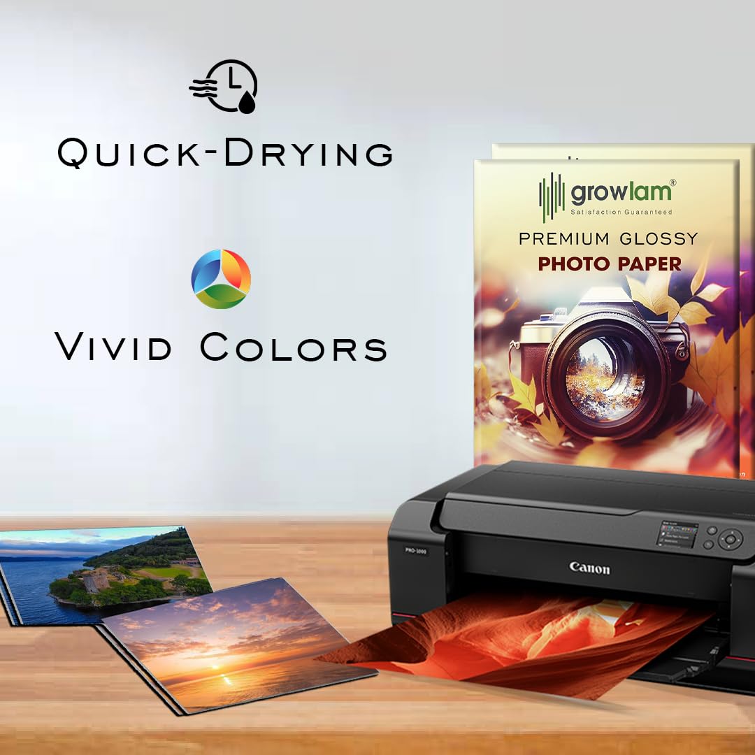 Growlam Premium Glossy Photo Paper 130 GSM 50 SHEETS 2