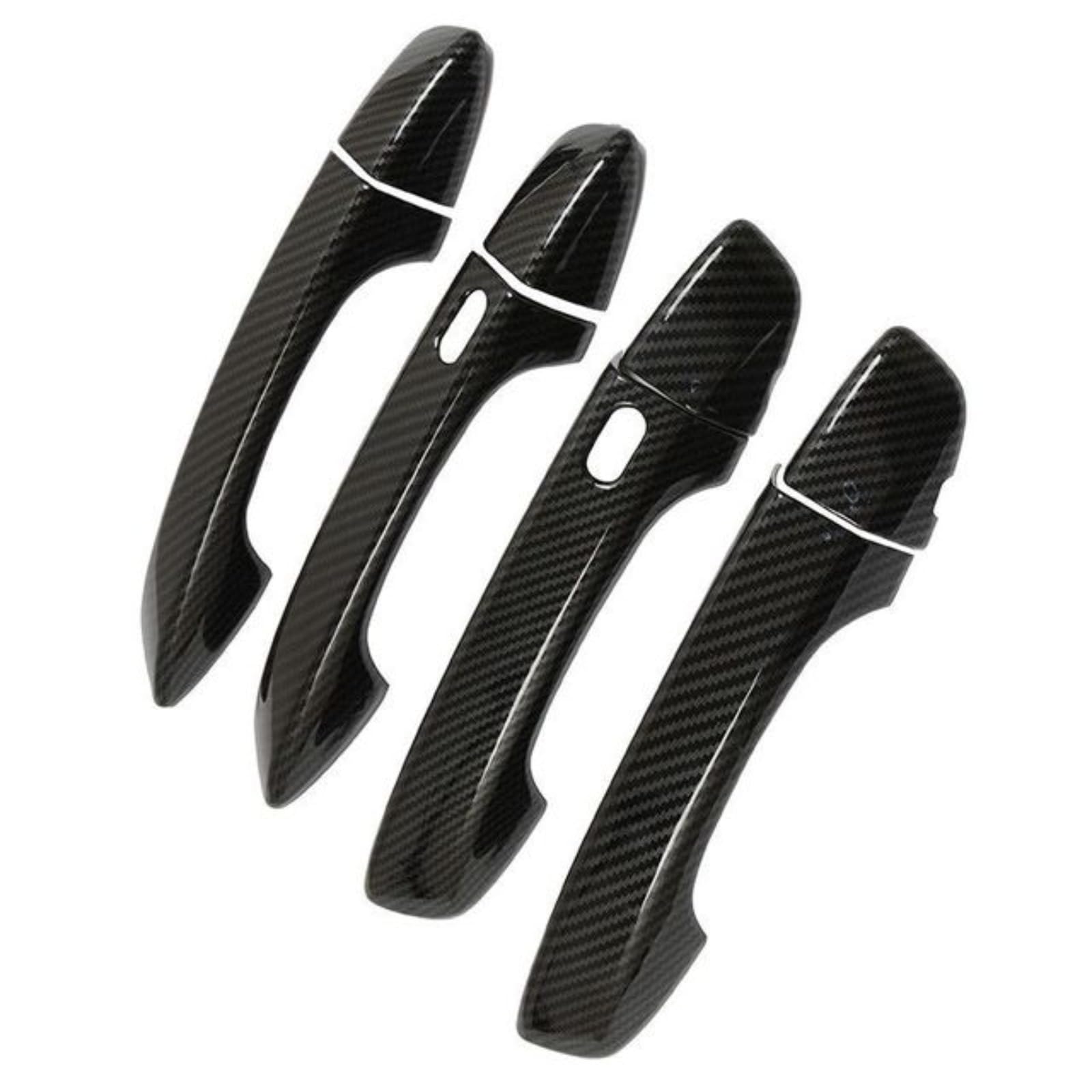 Poignée de porte Skoda Octavia A7 carbone 2 boutons accessoire de protection latérale 2014-2019