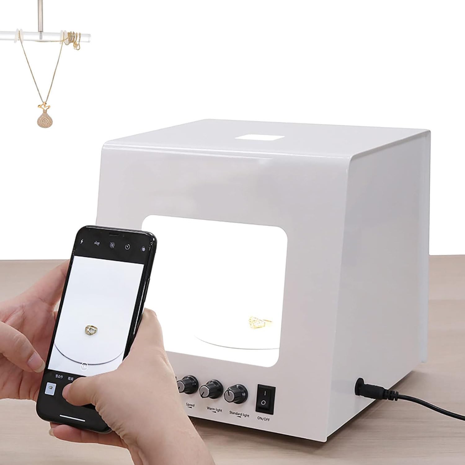 Kit de caisson lumineux professionnel pour la photographie de bijoux TB20