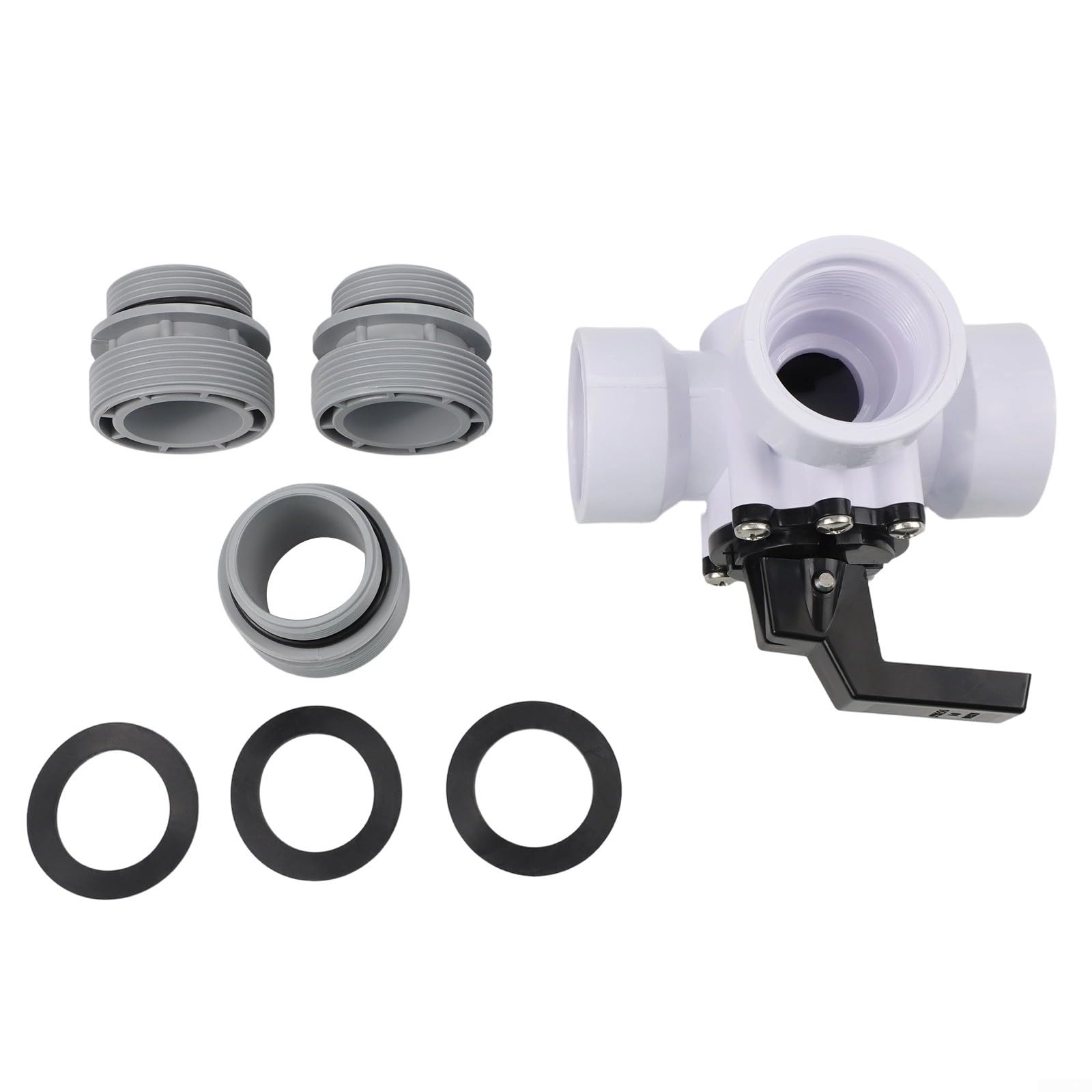Válvula de 3 vías para piscina de 1,5 pulgadas, repuesto para modelo 4517, válvula de cierre ABS resistente para controlar el flujo de agua en sistemas de piscina