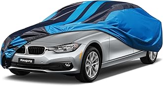Kaugung Car Cover Waterproof Custom Fit BMW 3 Series（1999-2023）, Full Exterior Cover for Automobiles Lightweight Resistant Outdoor Sun UV Rain Dust Snow Wind Protection.