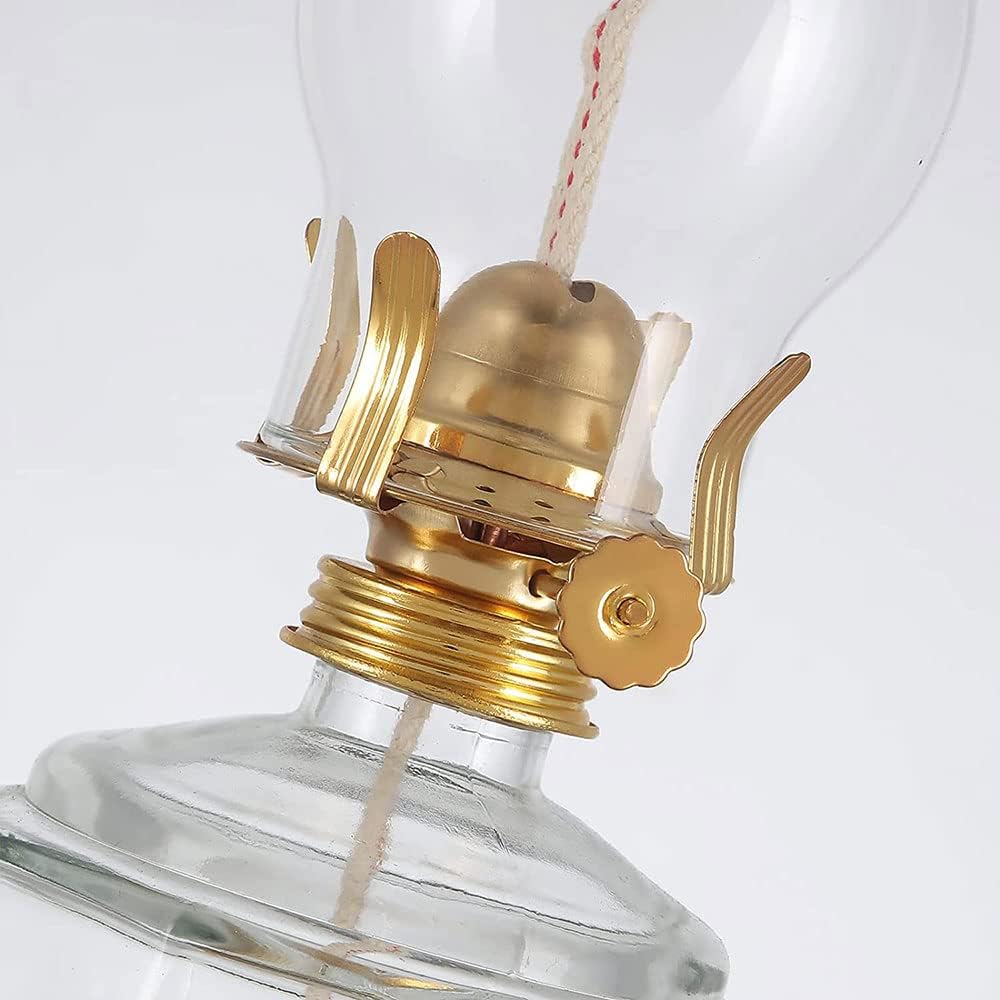 Adjustable Switch Paraffin Lamp Butter Buddha Front Light Home Emergency Lighting Small Oil Lamps Classic Vintage Oil Lamps for Indoor Use Vintage with Wicks Glass Kerosene Lamp