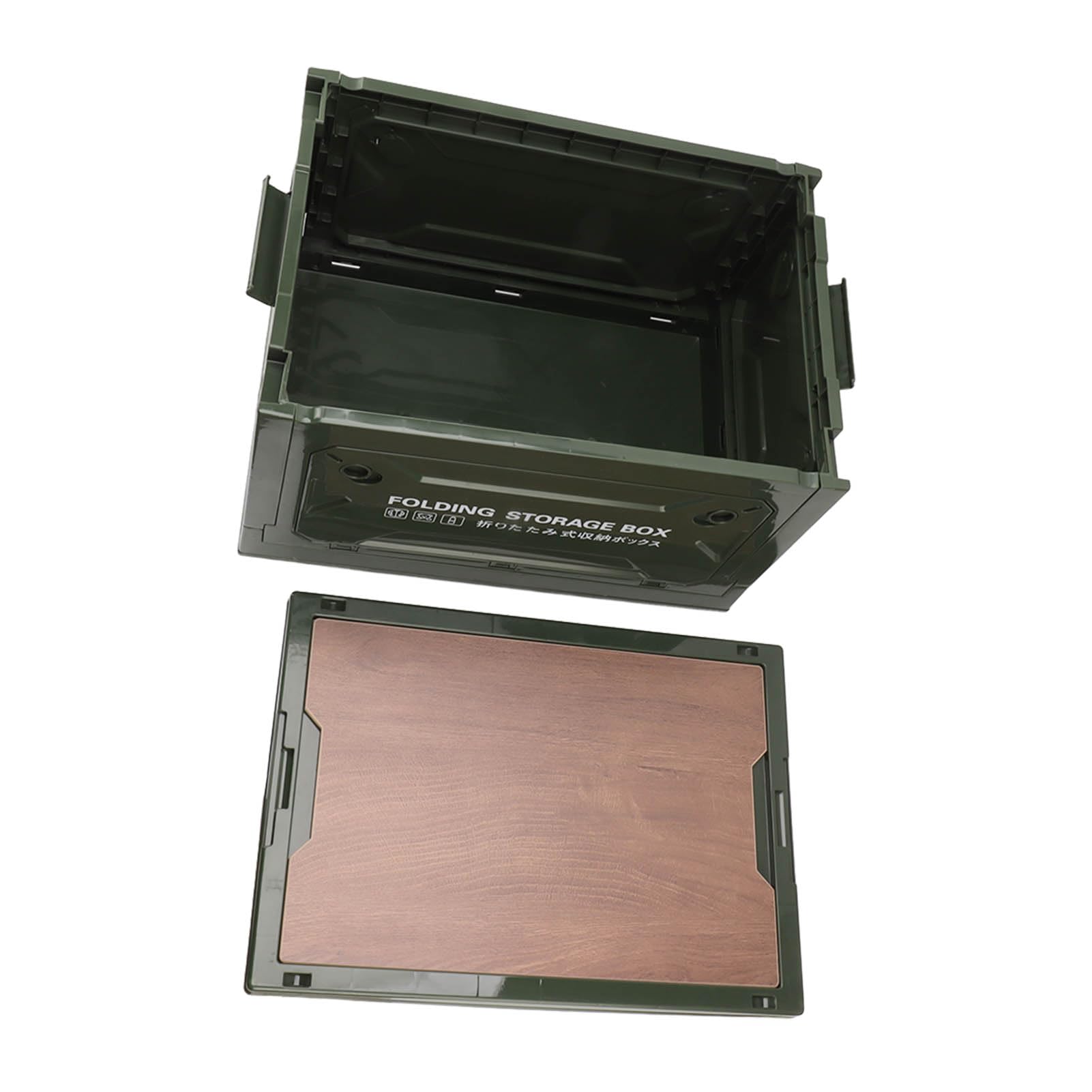Ejoyous Caja de Almacenamiento Plegable, 50 L, con Tapa, Apilable, para Camping, Hogar, Mudanza, Juguetes