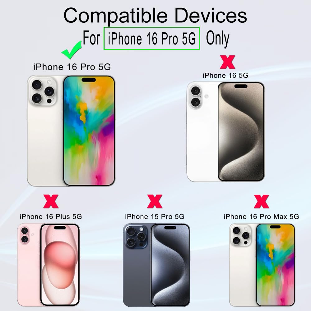 Ibywind 2 Pack Screen Protector Compatible with Apple iPhone 16 Pro 5G 6.3",9H Hardness Tempered Glass,With 1Pc Camera Lens Protector,1Pc Back Carbon Fiber Film,Easy to Install - Image 2