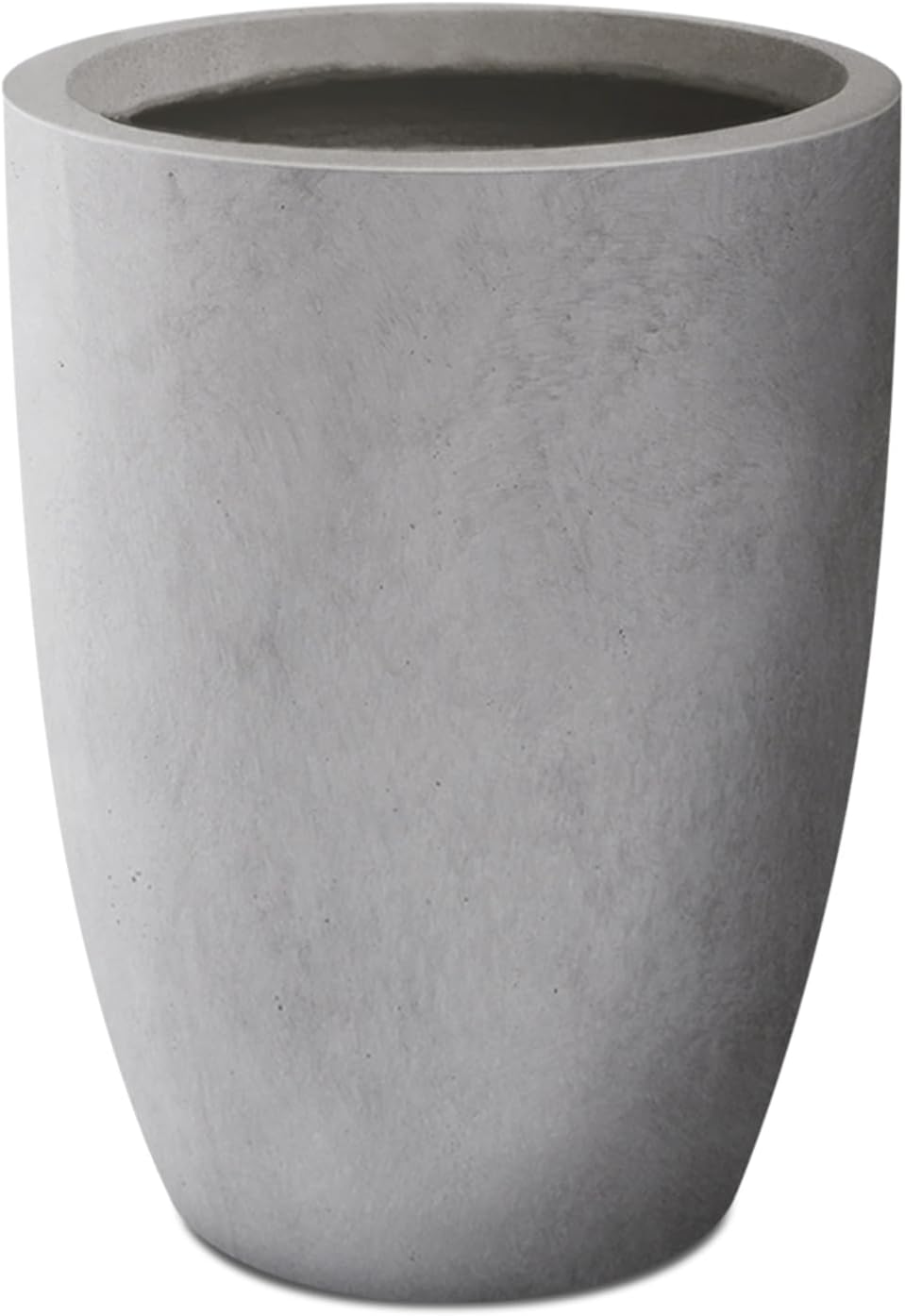 Kante 18.1" H Tall Round Concrete Planter for Outdoor Indoor, Modern Decorative Plant Pots with Drainage Hole & Rubber Plug for Home & Garden Charcoal