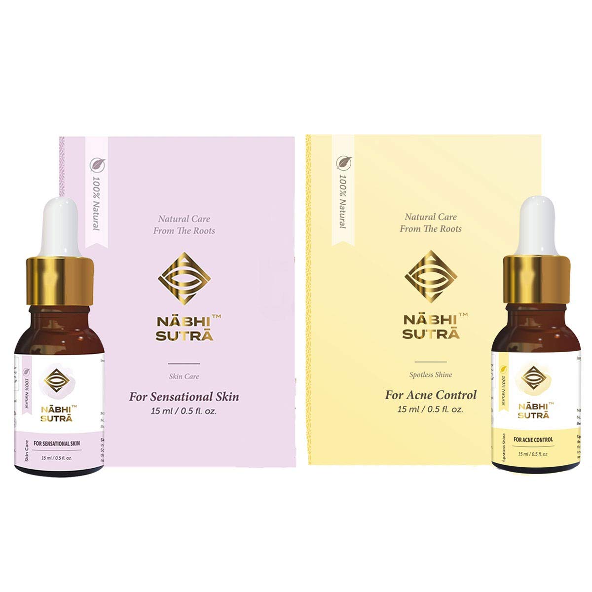 Nabhi Sutra Acne Control/Pimple & Dark Spots Scars Removal Oil + Whiteglow Skin Sensational Oil (Sensational Skin Oil + Acne Control Oil) (B089WFKWWR) Amazon Price History, Amazon Price Tracker