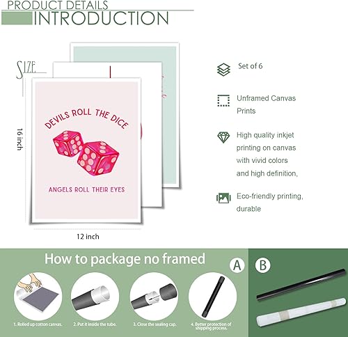 Miniatura 9 de Prinajssiad Póster de 6 piezas de color rosa para estética de habitación, póster de afirmaciones folclóricas de Taylor de 8 x 10 pulgadas, arte de