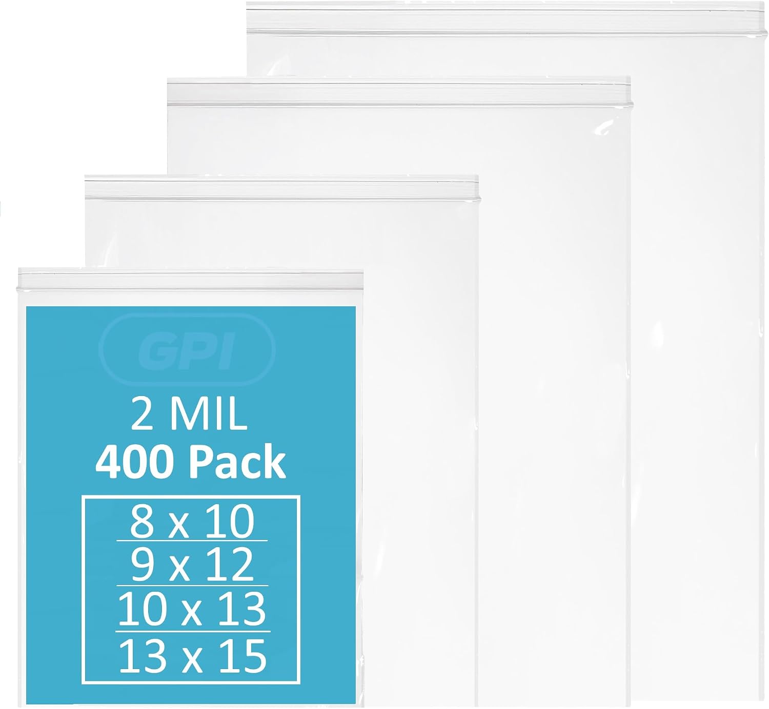 Snack & Sandwich Zip Bags, Combo 300 Pack, 6x4 6x6 7x7 Food Storage Zipper Baggies, 2 Mil Thick, Resealable Zip Top Lock Poly Bags for Sandwiches, Snacks, Candy, Small Toys & Games - GPI image 2