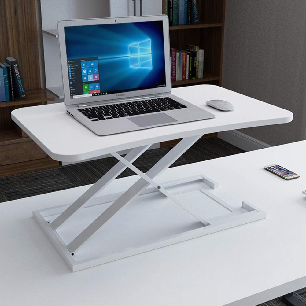 Computer Standing Desk Height Adjustable Ergonomic seat to Stand Work Place Easily adjusts for Home use - W