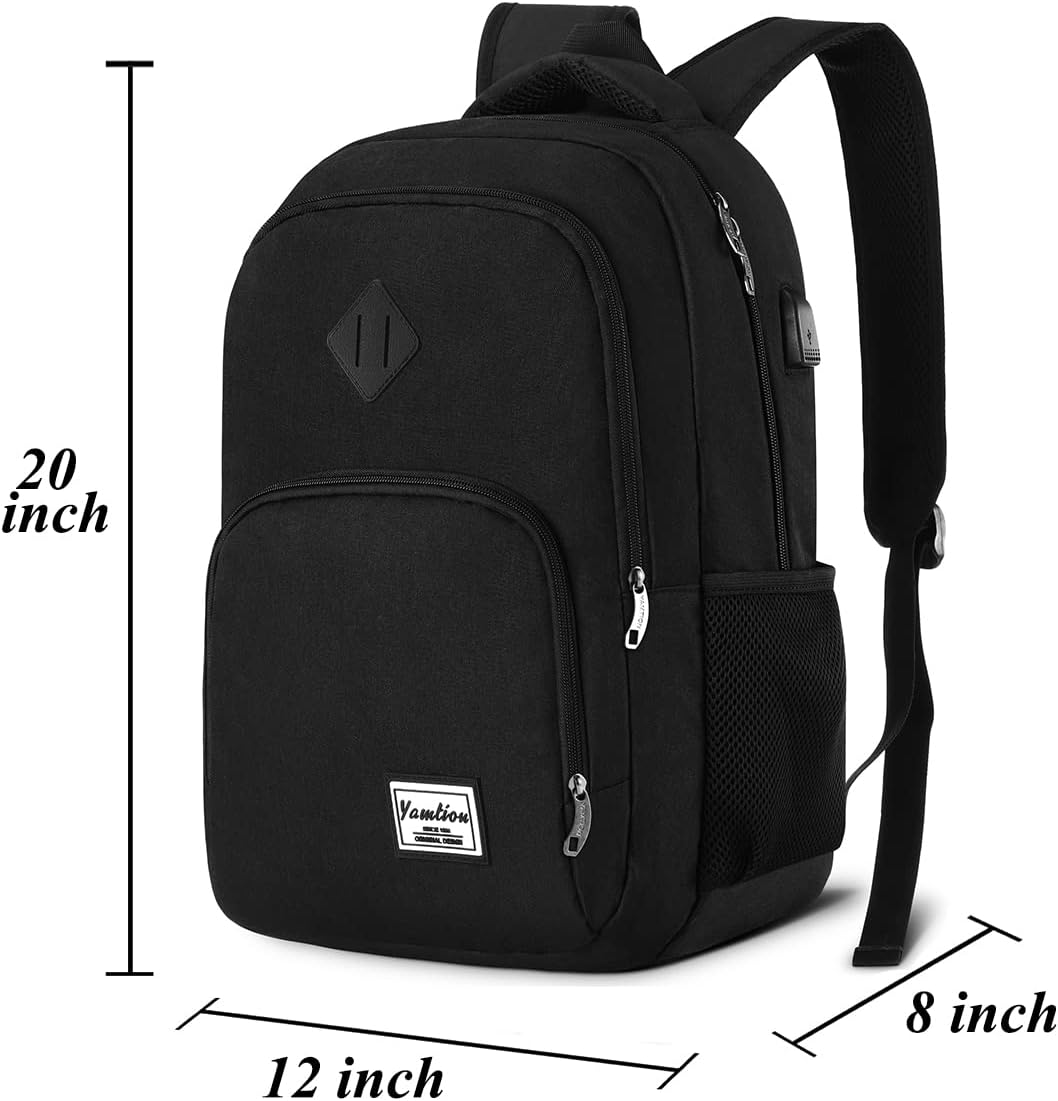 YAMTION 17.3 Inch Large Backpack for Men and Women,School Backpack for Teenager,Travel Laptop Bookbag with USB Charging port for Business Work College Travel Trip