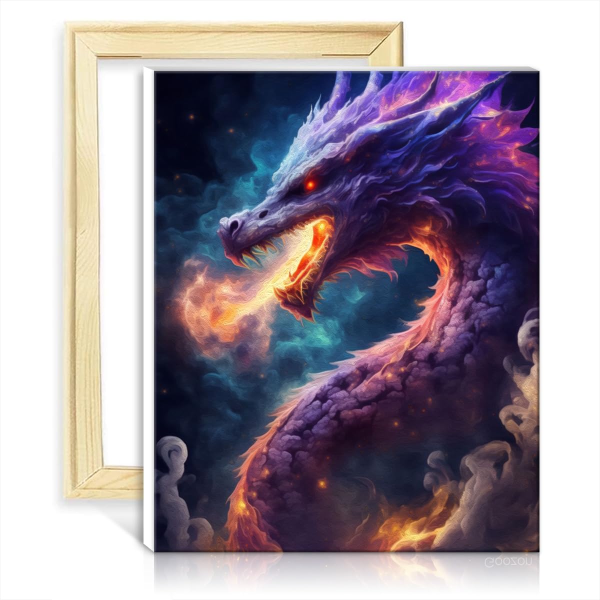 TANGFEIY Paintting Elder Dragons Galaxy Painting Adults Digital Painting Acrylic Number with Paintbrushes Picture for Home Wall Decor Gifts No Frame(30x40cm)