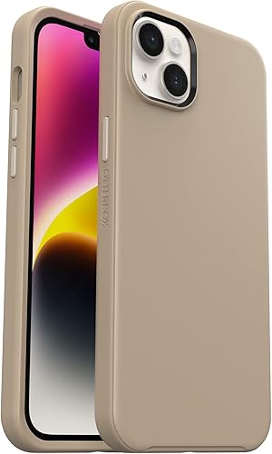 OtterBox iPhone 14 Plus Symmetry Series+ Case - DONT EVEN CHAI (Brown) , ultra-sleek, snaps to MagSafe, raised edges protect camera & screen