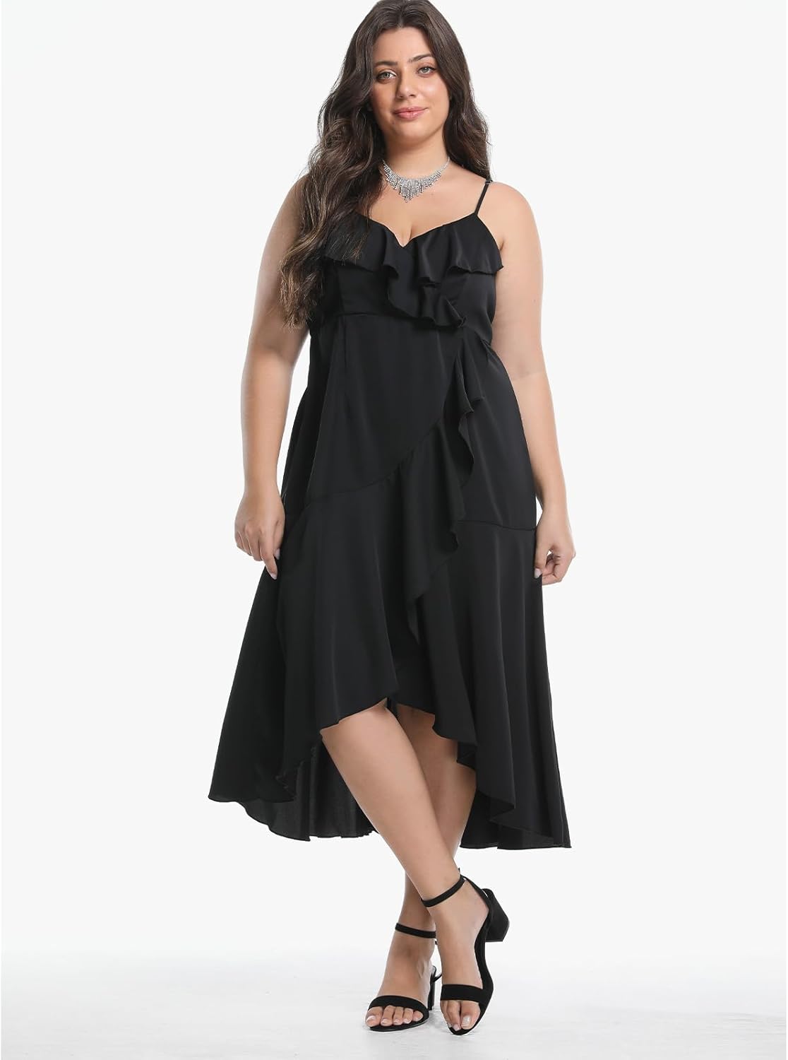 Wide Width Heels Women's Chunky Heels Open Toe Ankle Strap Dress Sandals for Wide Foot Dress Shoes Dressy for Wedding, Party 2.5INCH, Black - Image 6