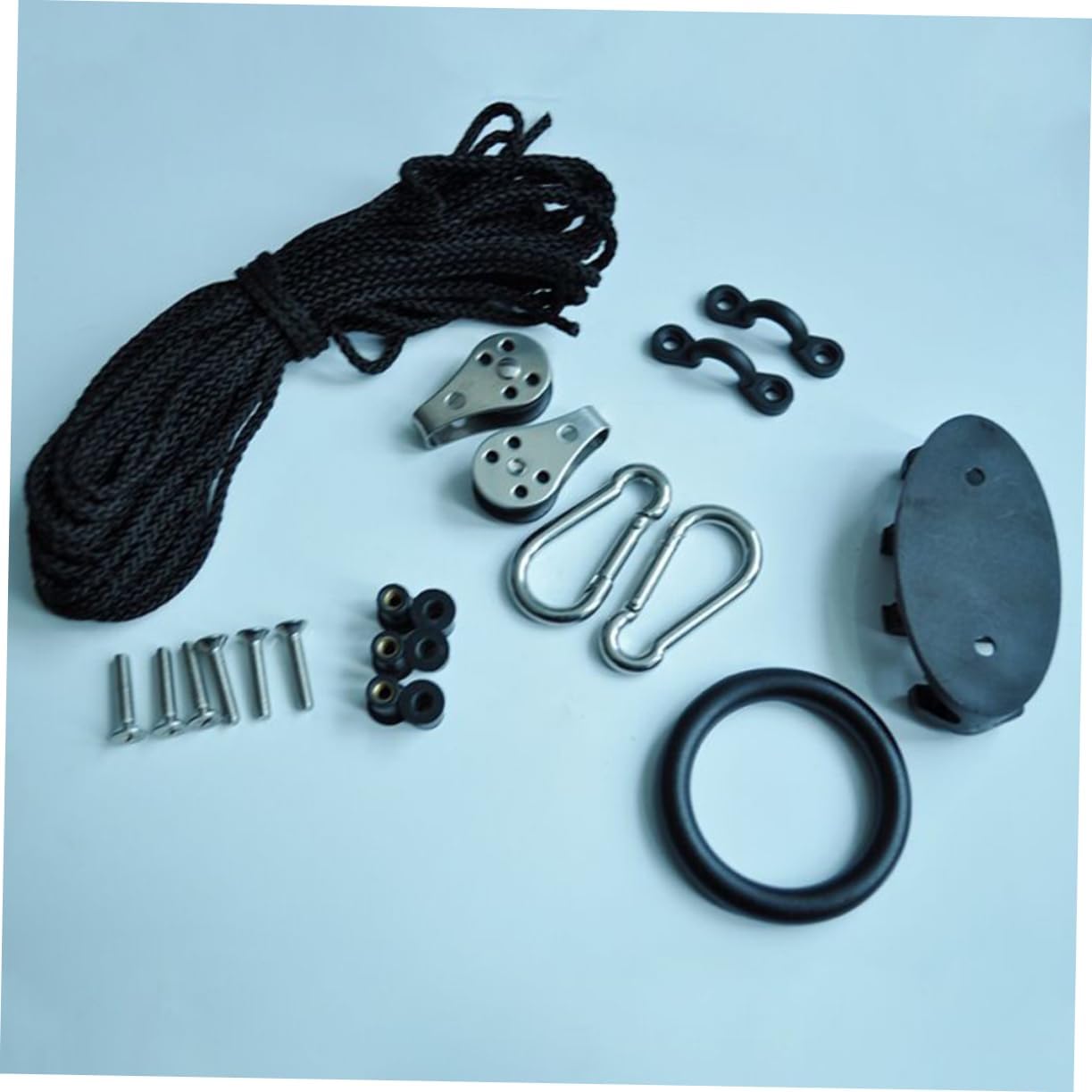 Kayak Canoe Anchor Trolley Kit Cleat Rigging Ring Water Sports Accessories Anchor Rope Kayak Pulley