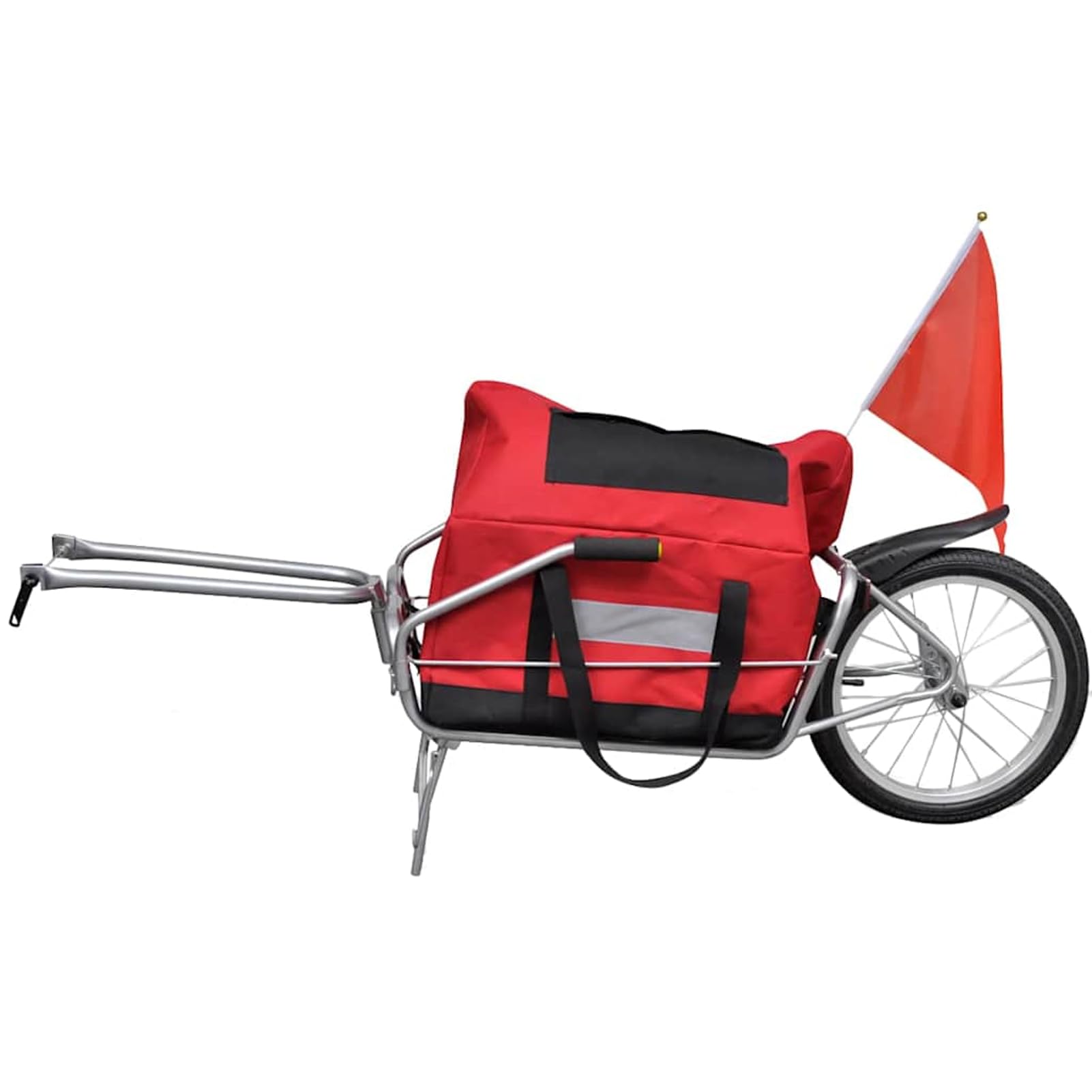 Gecheer Rimorchio Bici, Carrello Trasporto Portatile 143x42x41 cm con Struttura Acciaio e Custodia Oxford per Ciclisti Urbani, Shopping e Attrezzi