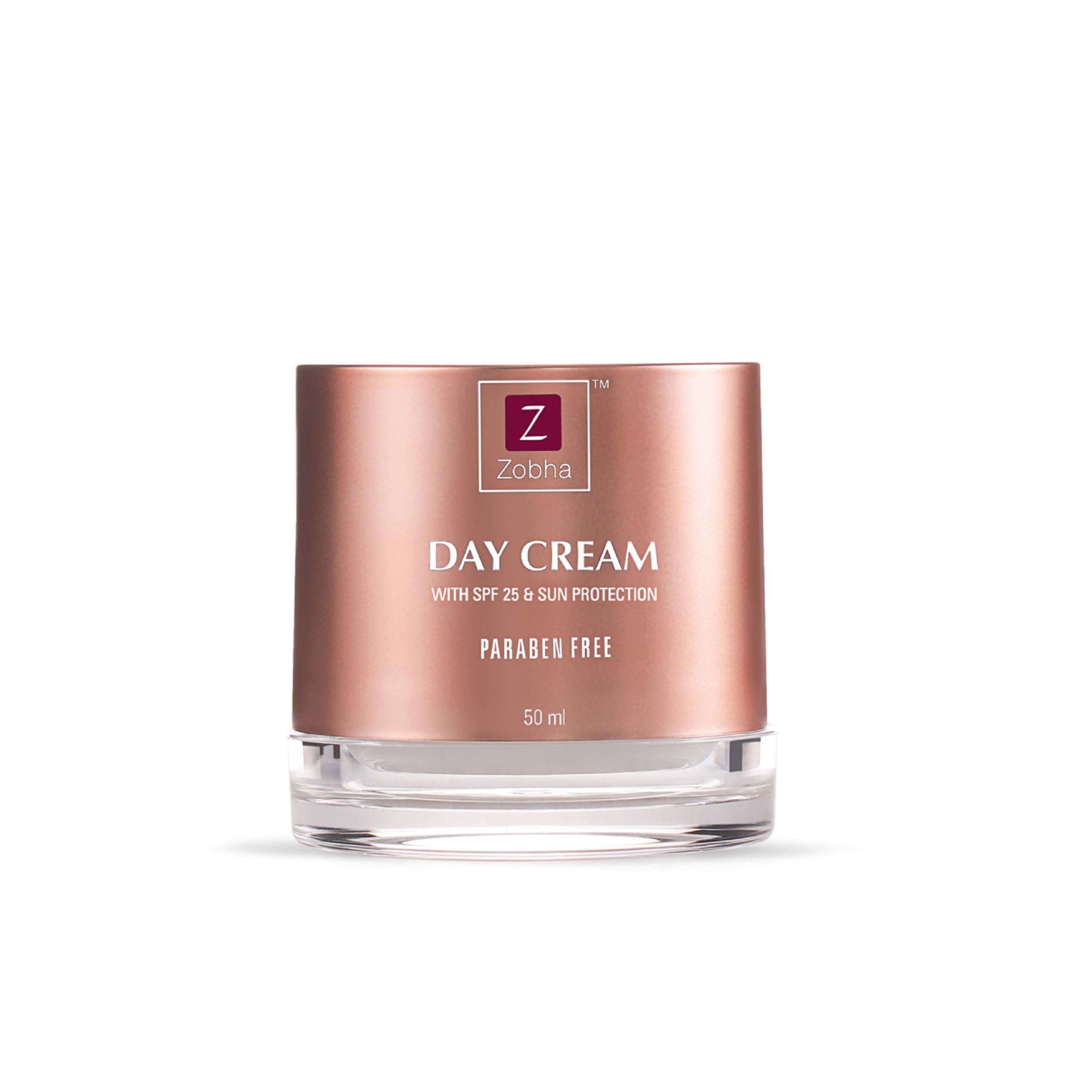 Zobha’s Day Cream SPF 25 – Lightweight, Gel-Based Daily Moisturizer with Green Tea & Pomegranate – Brightens, Hydrates & Fights Signs of Aging- 50ml