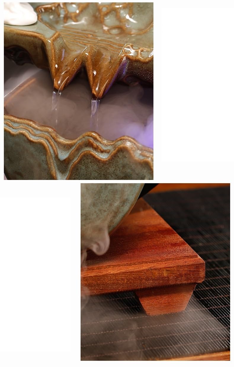 Fuente De Mesa Fuente Creativa con circulación de Agua, Adornos la Fortuna for Oficina, Sala Estar, hogar, decoración Escritorio De Cascada Interior