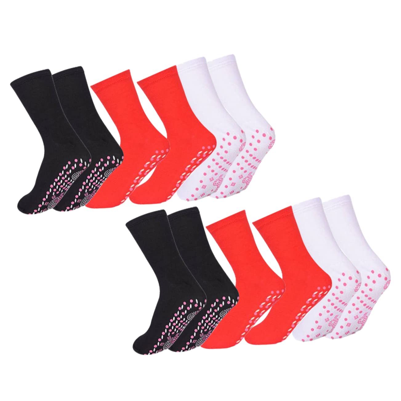 INOOMP 6pares Calcetines Sanitarios Autocalentados Cálidos para Hombre Calcetines de Invierno Transpirables para Mujer para Uso Diario